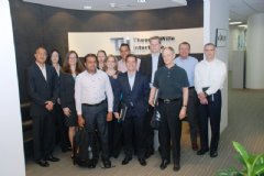 TWI’s Asif Kamdar, Director of Solutions (left) and Tatjana Pejcinovska, Senior Procurement Manager (second from left) hosted the Logistics program