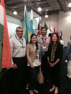 TWI’s Andy Pena (far left) & Benjamin Castor (2nd from right) with Zhibek Karamanova, Founder-Dining Smart; & Aliya Shaikhina, US Commercial Services