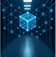 Visual representation of distributed network architecture used in modern decentralized computing systems.
