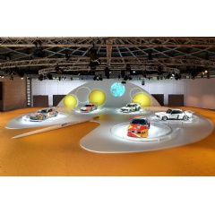 The BMW Art Cars by Jeff Koons, Andy Warhol, Roy Lichtenstein, Frank Stella and Alexander Calder in the special BMW Art Car exhibition during the Concorso dEleganza weekend. (c) BMW AG Photo: Christian Kain (05/2015)