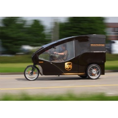 UPS Cargo Bike Utilized in Hamburg, Germany