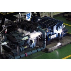 LNG pressurizing part of high-pressure gas supply system　(MHIs testing equipment of the same type)
