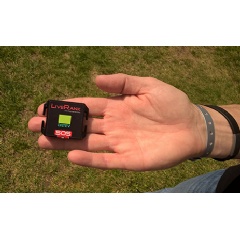 Athletes wear a transmitter unit about the size of a matchbox.