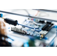 Monitoring of side-channel output from electronic devices could provide a means for detecting malware infection of Internet-of-Things devices. (Credit: Rob Felt, Georgia Tech)