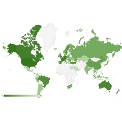 This map shows locations where the impacts of bad repositories (Bars) occur. (Credit: Xiaojing Liao, Georgia Tech)