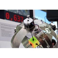 Featuring an AURIX™ microcontroller, one of the world’s most powerful minicomputers, “Sub1 Reloaded” managed to solve a Rubik’s Cube within 637 milliseconds, the best time upon invention of the cube 30 years ago.