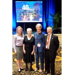 Volunteer Award Recipients at the Clinical Team Conference 2014 (L to R): Katharine Foster, Betty Takes, Margi Miller, and Clarence Smith
