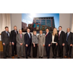 Officials from ALSAC and St. Jude join supporters in celebration of the opening of the Kay Research and Care Center.