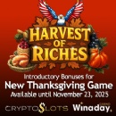 Winaday Casino & CryptoSlots Unveil Harvest of Riches, a Thanksgiving-Themed Slot with Bountiful Bonuses