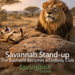 SpringbokCasino.co.za Presents �Savanna Stand-Up� This �Funny April� � with 25 Free Spins on Devil�s Jackpot