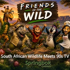 South Africa�s Wildlife Meets 90s TV: Springbok Casino Debuts �Friends of the Wild� with 25 Free Spins on Coyote Cash 2