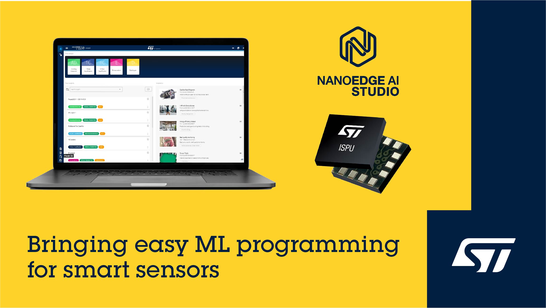 NanoEdge AI Studio di STMicroelectronics per Machine Learning ed Edge AI su microcontrollori