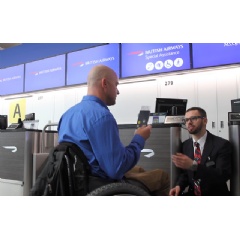 British Airways host helps a customer at Gatwick South Terminal
-Credit: British Airways-