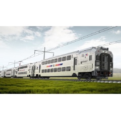 Bombardier Multilevel III passenger rail cars for New Jersey (Rendering) -Credit: Bombardier-