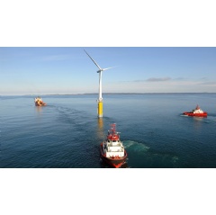 Hywind Scotland, the world’s first floating wind farm, began operation in 2009. Photo by Øyvind Hagen, Statoil