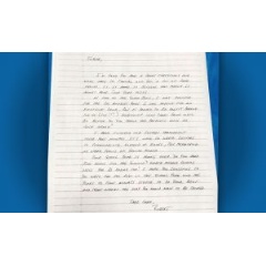 A letter written from a law enforcement officer to a fifth-grader at Old Pointe Elementary School.  -CREDIT: Domtar-