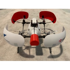 Sample drones equipped with moving communication relay stations
