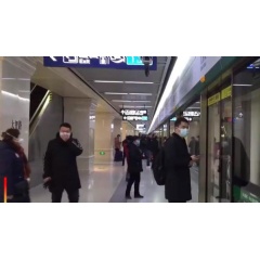 The last metro train prepares to leave a station in Wuhan, China before the city was placed under quarantine. Courtesy of Chinese News Service.