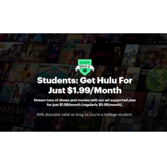 Attention, College Students! Stream Hulu For $1.99/Month