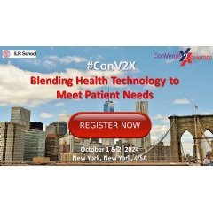 ConV2X Blending Tech to Meet Patient Needs
October 1 & 2, 2024
ILR Conference Center
570 Lexington Ave, 12th Floor
New York, NY, 10022  USA