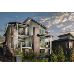 Exterior elevation at North Sky, Berkeley Homes and Harvard Communities. Photo courtesy Godden|Sudik Architects.