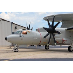 Japan’s First E-2D prepares to take flight at the Northrop Grumman Aircraft Integration Center of Excellence in St. Augustine, Florida.