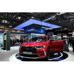 DS 7 CROSSBACK using Huawei�s connected car technology debuts in Europe at Huawei�s booth at the HANNOVER MESSE 2018.