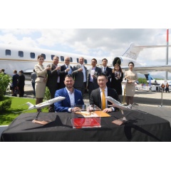 David Coleal, President, Bombardier Aviation and HK Bellawings President, Mr. YJ Zhang