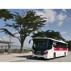 Scania Interlink buses, powered by locally produced ethanol, connect the island of Ile de Ré with the nearby port city of La Rochelle.