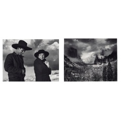 Ansel Adams (1902–1984), Georgia O’Keeffe and Orville Cox, Canyon de Chelly National Monument, Arizona, 1937. Estimate: $12,000-18,000
Clearing Winter Storm, Yosemite Valley, California, 1938. Estimate: $30,000-50,000