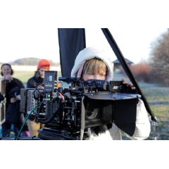Cinematography Talent Nadja Kr�ger on the set of Amygdala, directed by Fabian Altenried and lensed by Smina Bluth (Talents alumni).