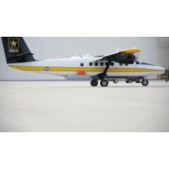 Team U.S. Army/Lockheed Martin’s MFEW-AL Phase 1 podded system flies on a surrogate aircraft during risk reduction flight tests at the U.S. Army C5ISR Flight Activity in Lakehurst, New Jersey. (Credit: U.S. Army)