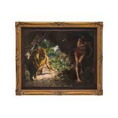 XU BEIHONG (1895-1953)
Slave and Lion
signed and dated in Chinese (lower left)
oil on canvas
123.3 x 152.8 cm. (48 1/2 x 60 1/4 in.)
Painted in 1924
Estimate: HK$350,000,000 – 450,000,000 / US$45,000,000 – 58,000,000