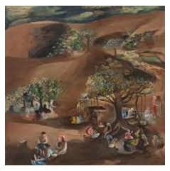 BHUPEN KHAKHAR (1934-2004)
The Banyan Tree
oil on canvas
69 x 69 in.
Painted in 1994
Estimate: $1,800,000-2,500,000