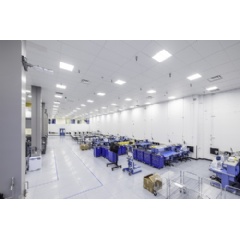 Digitally-defined small satellite factory incorporates model-based systems engineering, digital design engineering, and design for manufacturability within a modular footprint equipped to build small satellites for different security levels.
