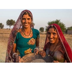 Solvays guar-based polymer ingredients for beauty care formulations are part of a sustainable value chain and sourced mainly from rain-fed crops grown in Rajasthan, India (see complete caption below)