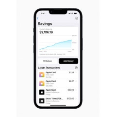 Apple Card users will be able to grow their Daily Cash while saving for the future by automatically depositing their Daily Cash into a new high-yield Savings account from Goldman Sachs.