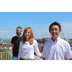 Daniel Kokott from Maersk Tankers’ digital team (left) and Christina Legarth-Lund from Maersk Tankers Chartering (middle)