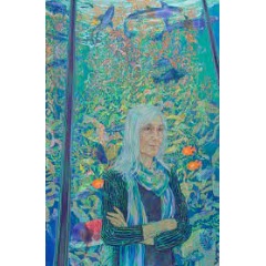 Credit: Julie Packard by Hope Gangloff, acrylic on canvas, 2019. National Portrait Gallery, Smithsonian Institution; funded by the Monterey Bay Aquarium Board of Trustees. Copyright Hope Gangloff.