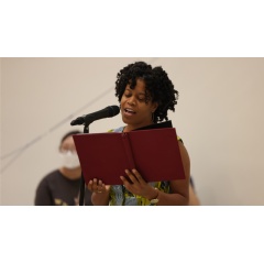 The Poetic Line, August 2023.Photo: Enid Alvarez � Solomon R. Guggenheim Foundation, New York. Presented by the Poet-in-Residence in association with the Academy of American Poets. Made possible by Van Cleef & Arpels