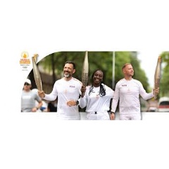 Coca-Cola HBC team members carry the flame at Paris 2024 Olympic Torch
Relay