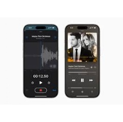 An update to Voice Memos allows users the ability to layer a vocal on top of an existing instrumental recording on iPhone 16 Pro and iPhone 16 Pro Max.