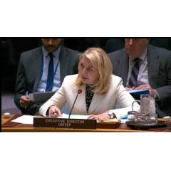 UNICEF
UNICEF Executive Director Catherine Russell speaks at the UN Security Council meeting on Sudan, 13 March 2025