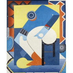 Uzo Egonu, Stateless People an artist with beret 1981. � The estate of Uzo Egonu. Private Collection.