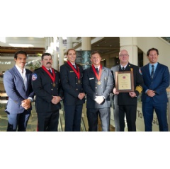 International Association of Fire Chiefs and Motorola Solutions recognize first responders for courageously saving lives when a vehicle crashed into a building, causing a dangerous gas leak