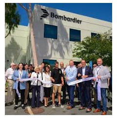 Bombardier leadership, employees, local officials and community leaders celebrate newly relocated Los Angeles component manufacturing facility