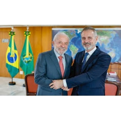 Telefnica Executive Chairman, Marc Murtra, with the President of Brazil, Luiz Incio Lula da Silva