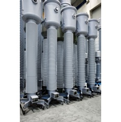 POWERSIL 1900 A/B, WACKERs new high-consistency silicone rubber, facilitates the low-cost, high precision production of composite hollow-core-insulators via spiral extrusion processes. (Photo: WACKER)
