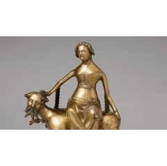 Photo: Aquamanile in the Form of Phyllis and Aristotle, Netherlandish, late 14th or early 15th century. Copper alloy, 12  x 7 x 15 in. (32.5 x 17.9 x 39.3 cm). The Metropolitan Museum of Art, New York, Robert Lehman Collection, 1975 (1975.1.1416)