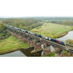 Alstom-built Class 390 Pendolino No.  390151 Unknown Solider crosses Dutton Viaduct, Cheshire, England (Credit  Avanti West Coast)